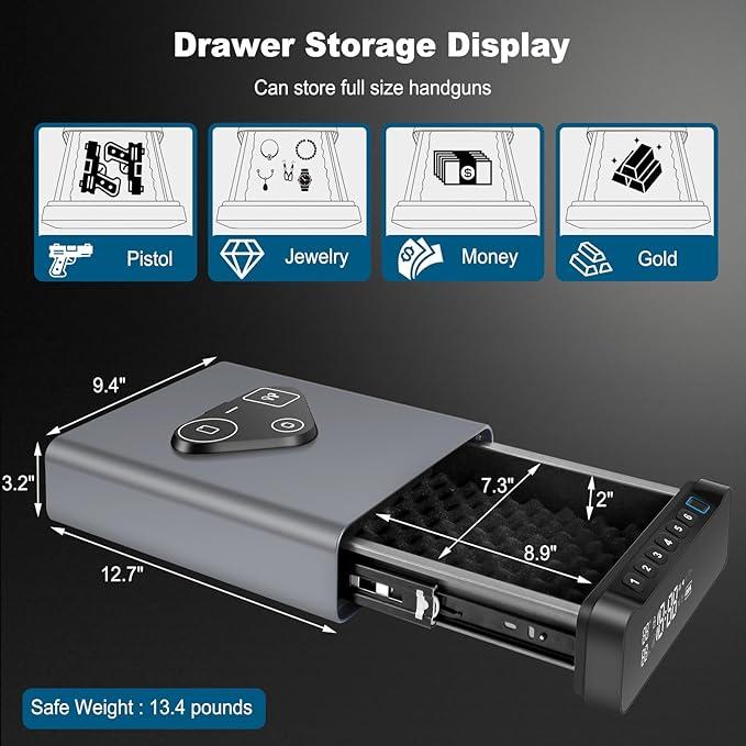 Coreva™ Biometric Handgun Safe